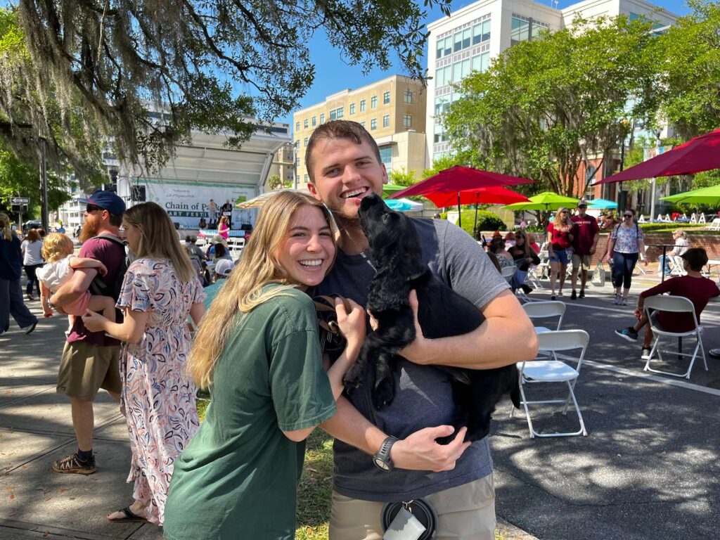 dog at festival